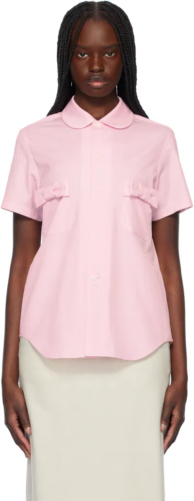 Comme Des Garcons Girl Pink Cotton Broad Shirt