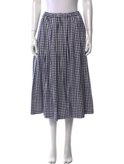 Pre-owned Comme Des Garçons Girl Plaid Print Midi Length Skirt In Black