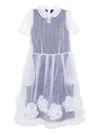 Comme Des Garcons Girl Pleat-tuck Overlay Dress In Blue