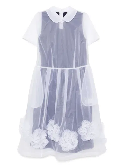 Comme Des Garcons Girl Pleat-tuck Overlay Dress In Blue