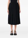 Comme Des Garcons Girl Pleated Midi Skirt In Black
