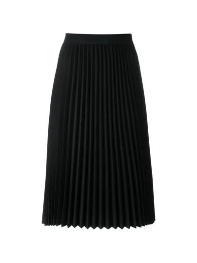 Comme Des Garcons Girl Pleated Midi Skirt In Black
