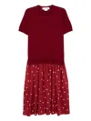 Comme Des Garcons Girl Printed Dress In Red