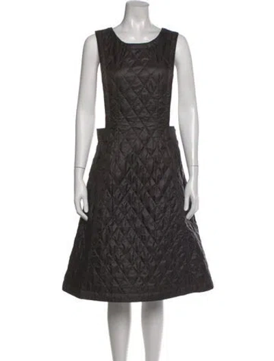 Pre-owned Comme Des Garçons Girl Printed Midi Length Dress In Gray