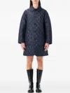 Comme Des Garcons Girl Quilted Coat In Blue