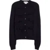 Comme Des Garcons Girl Comme Des Garçons Girl Ribbon Bow Wool Cardigan In Black