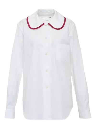 Comme Des Garcons Girl Round-collar Blouse In White