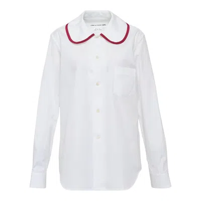 Comme Des Garcons Girl Round Collar Blouse In White