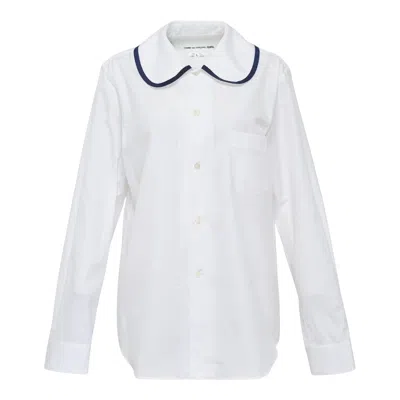 Comme Des Garcons Girl Round Collar Blouse In White