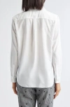 Comme Des Garcons Girl Comme Des Garçons Girl Ruffle Pocket Broadcloth Button-up Shirt In White