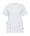 Comme Des Garçons Girl White T-shirt With Ruffle Pockets In White