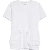 Comme Des Garcons Girl Comme Des Garçons Girl Ruffle Pocket Jersey T-shirt In White