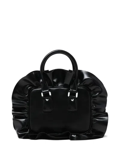 Comme Des Garcons Girl Ruffled Mini Bag In Black