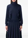 Comme Des Garcons Girl Ruffled Zip Knitwear In Blue