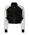 Comme Des Garçons Girl Satin Bomber Jacket In Black