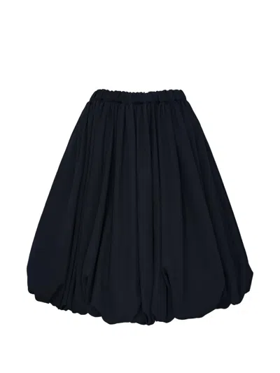 Comme Des Garcons Girl Sculptural Cocoon Midi Skirt In Schwarz