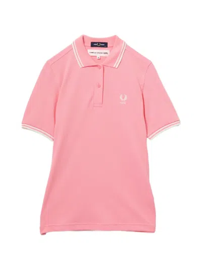 Comme Des Garcons Girl Short-sleeve Polo Shirt In Pink