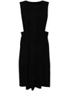 Comme Des Garcons Girl Pleated Wool-gabardine Midi Dress In 1 Black