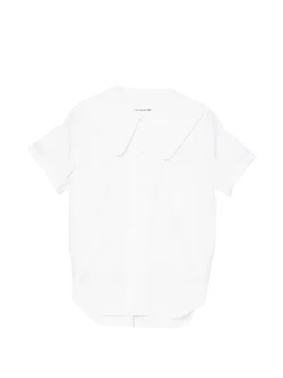 Comme Des Garcons Girl Spread Collar Short-sleeve Shirt In White