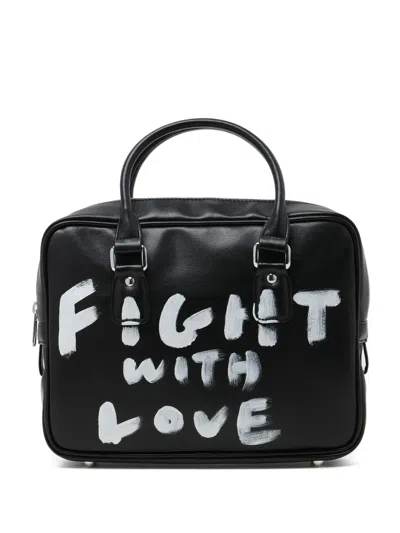 Comme Des Garcons Girl Top Handle Satchel With Words