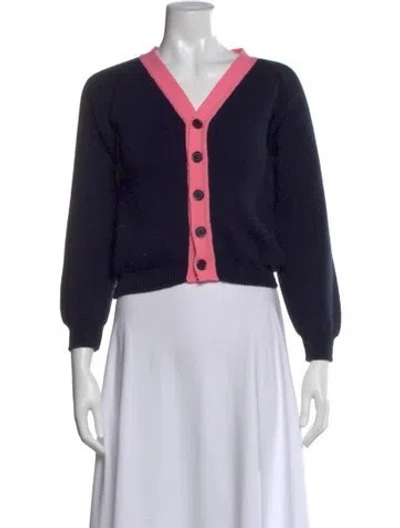 Pre-owned Comme Des Garçons Girl V-neck Sweater In Black