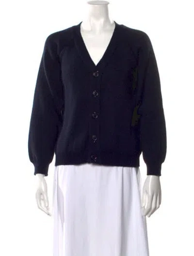Pre-owned Comme Des Garçons Girl V-neck Sweater In Blue