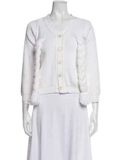 Pre-owned Comme Des Garçons Girl V-neck Sweater In Neutral