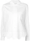 Comme Des Garcons Girl Wave Trim Shirt In White