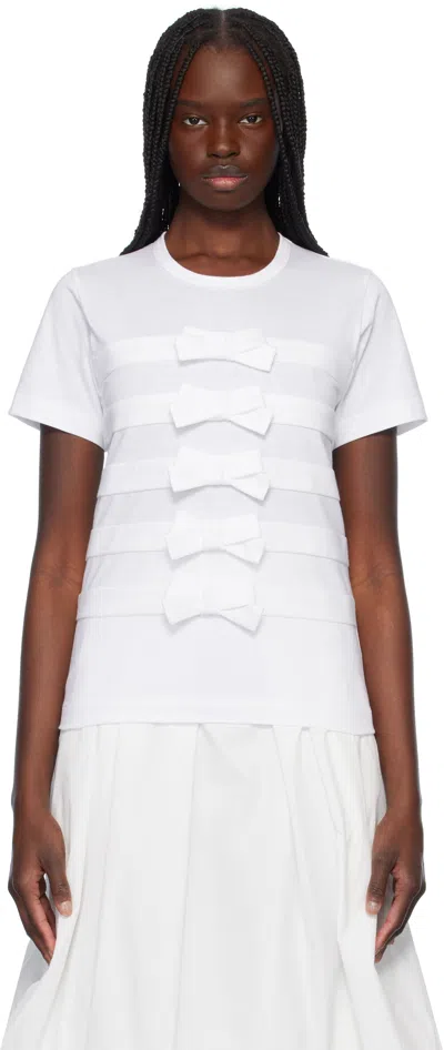 Comme Des Garcons Girl White Cotton Jersey T-shirt