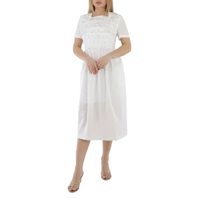 Comme Des Garçons Comme Des Garcons Girl White Ruffled Cotton-poplin Dress