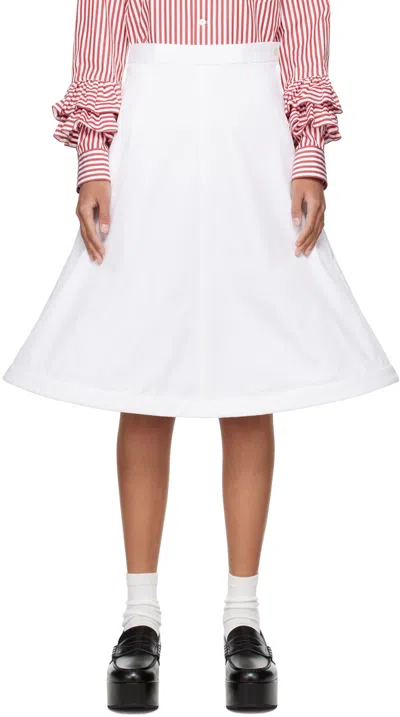 Comme Des Garcons Girl White Wire Midi Skirt In 1 White