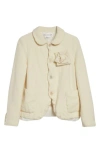 Comme Des Garcons Girl Comme Des Garçons Girl Wool Blend Felt Jacket In Neutral