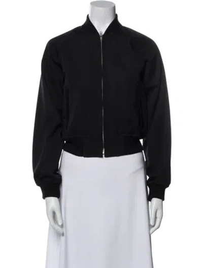 Pre-owned Comme Des Garçons Girl Wool Bomber Jacket In Black