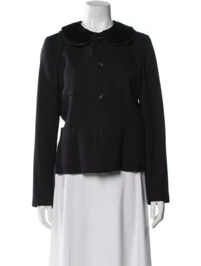Pre-owned Comme Des Garçons Girl Wool Evening Jacket In Blue