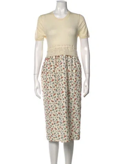 Pre-owned Comme Des Garçons Girl Wool Knee-length Dress In Neutral