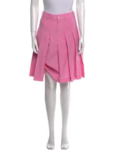 Pre-owned Comme Des Garçons Girl Wool Knee-length Shorts In Pink