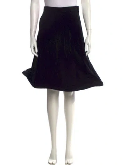 Pre-owned Comme Des Garçons Girl Wool Knee-length Skirt In Black