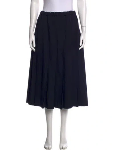 Pre-owned Comme Des Garçons Girl Wool Midi Length Skirt W/ Tags In Black