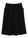 Comme Des Garcons Girl Wool Midi Skirt In Black