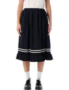 Comme Des Garcons Girl Comme Des Garçons Girl Wool Midi Skirt In Blue