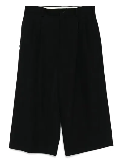 Comme Des Garcons Girl Wool Trousers In Black