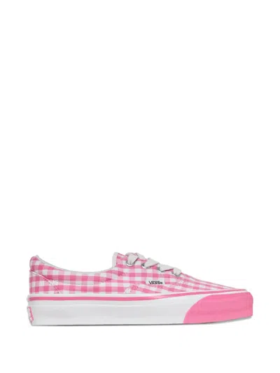 Comme Des Garcons Girl X Vans Gingham-pattern Sneakers In Pink