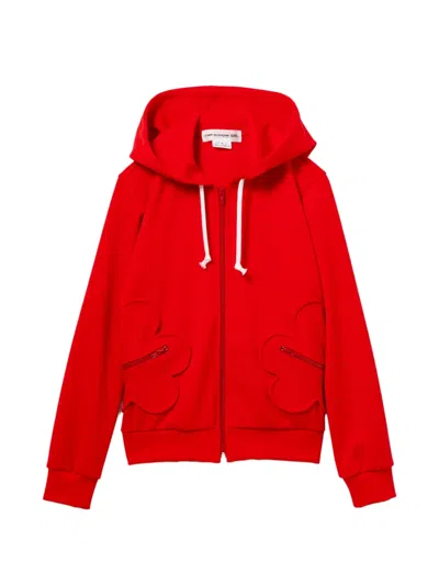Comme Des Garcons Girl Zip-up Hooded Jacket In Red