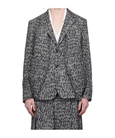Comme Des Garçons Glen Check In Gray