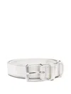 Comme Des Garçons Leather Belt In Silver