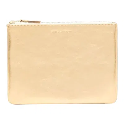 Comme Des Garçons Gold And Silver Big Pouch In Black
