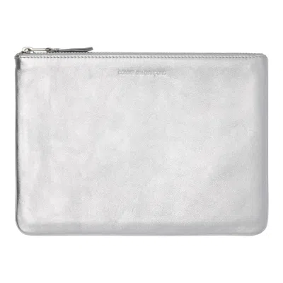 Comme Des Garçons Gold And Silver Big Pouch In Black