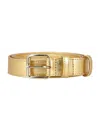 Comme Des Garçons Adjustable Gold Leather Belt In Gold