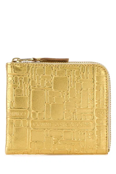 Comme Des Garçons Comme Des Garcons Gold Leather Card Holder In Yellow