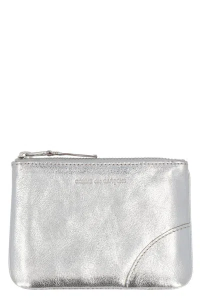 Comme Des Garçons 'gold Line' Card Holder In Silver